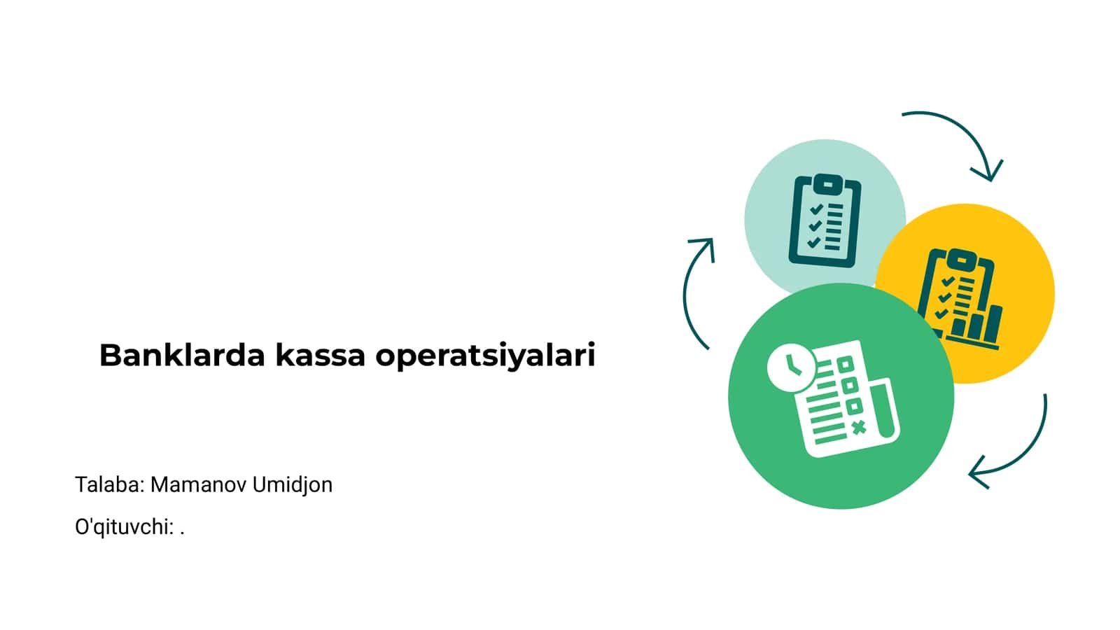 Kassa Operatsiyalarining Asoslari