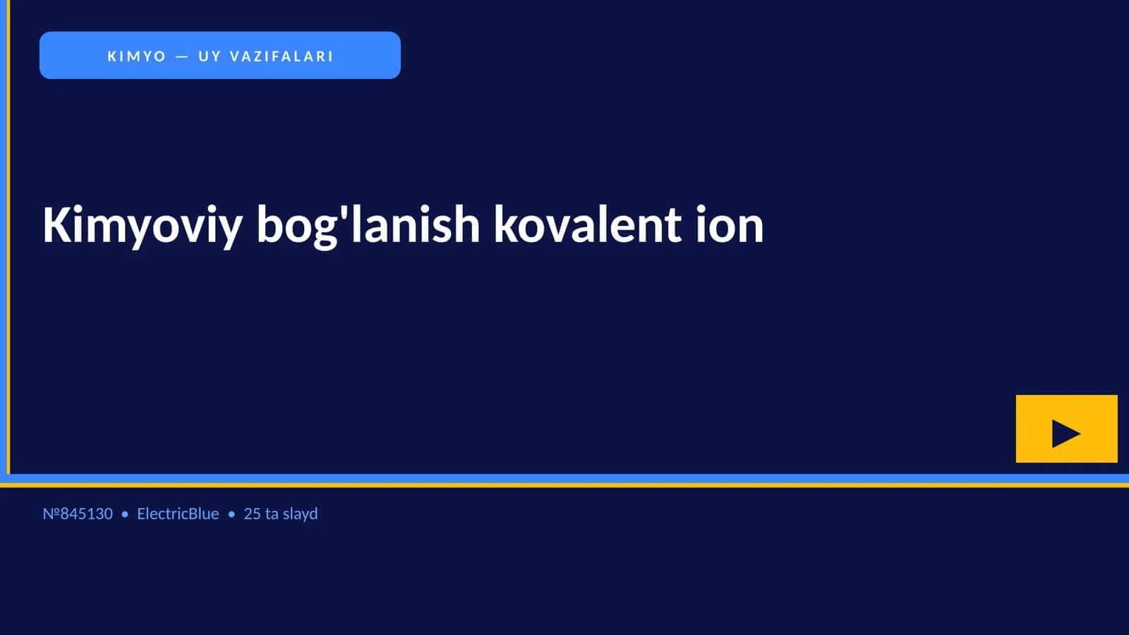 Kimyo — Uy vazifalari