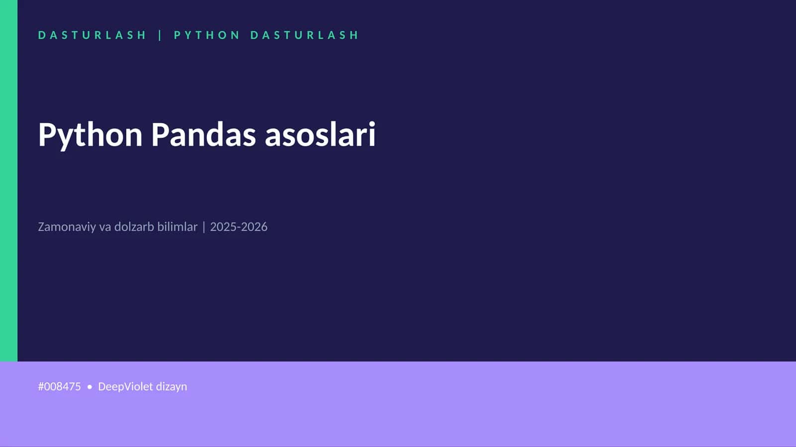 DASTURLASH | PYTHON DASTURLASH