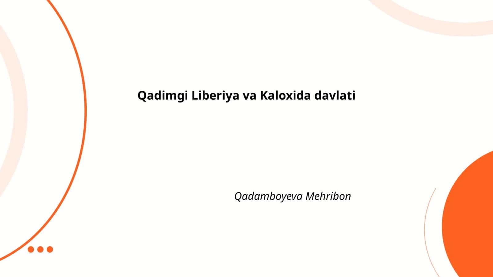 Qadimgi Liberiya va Kaloxida davlati