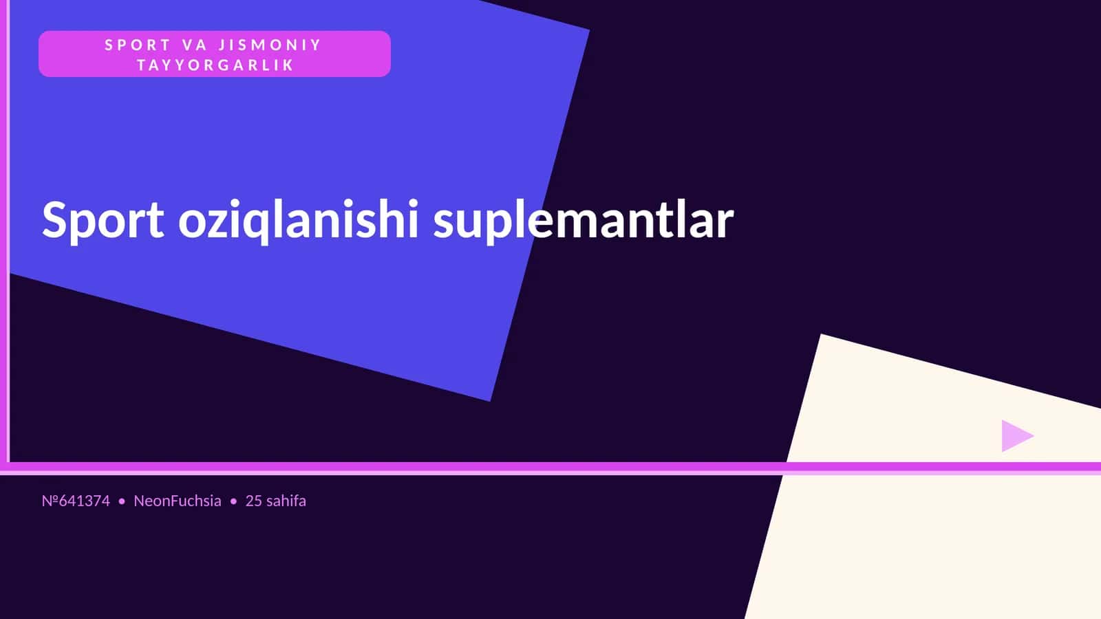 Sport va Jismoniy Tayyorgarlik