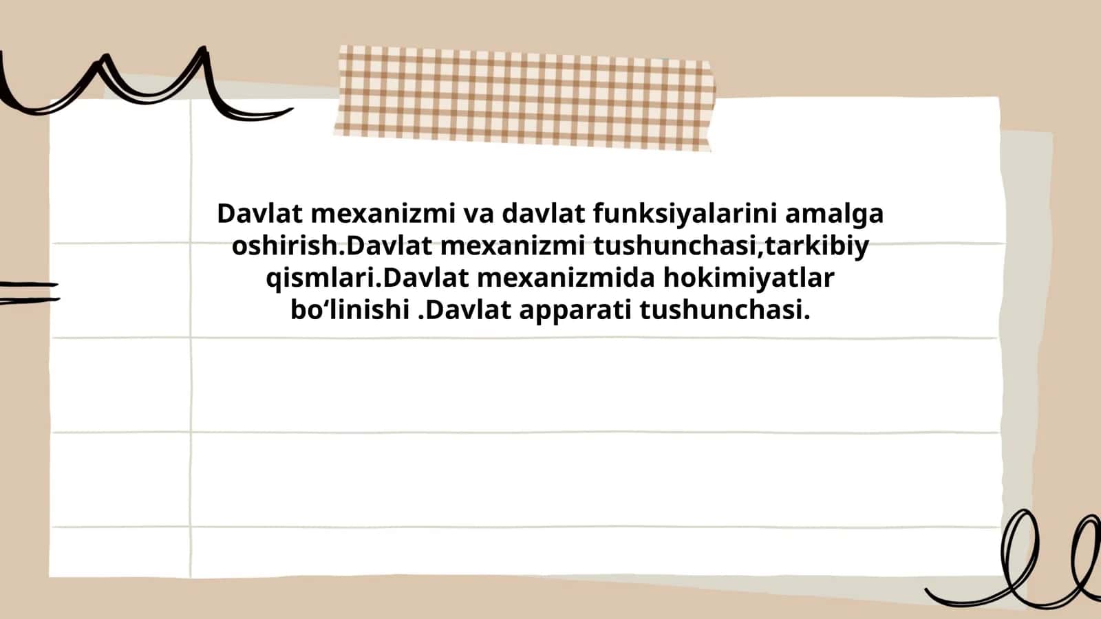 Davlat mexanizmi va davlat funksiyalari