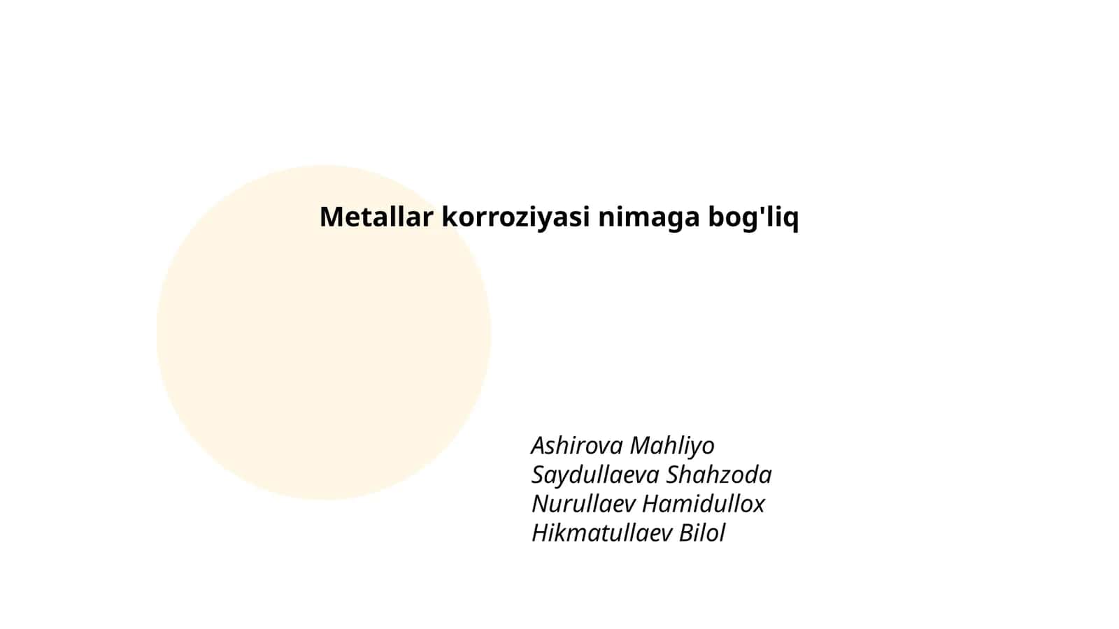 Metallar korroziyasi nimaga bog'liq