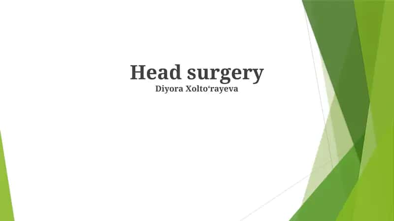 Head surgery