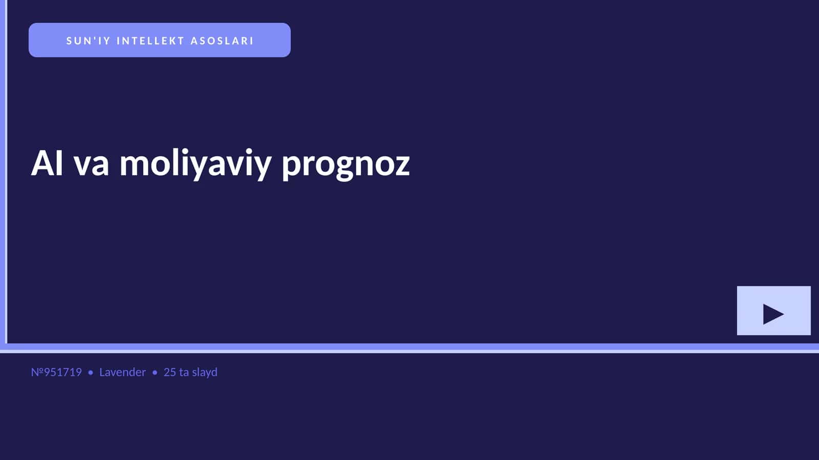 SUN'IY INTELLEKT ASOSLARI