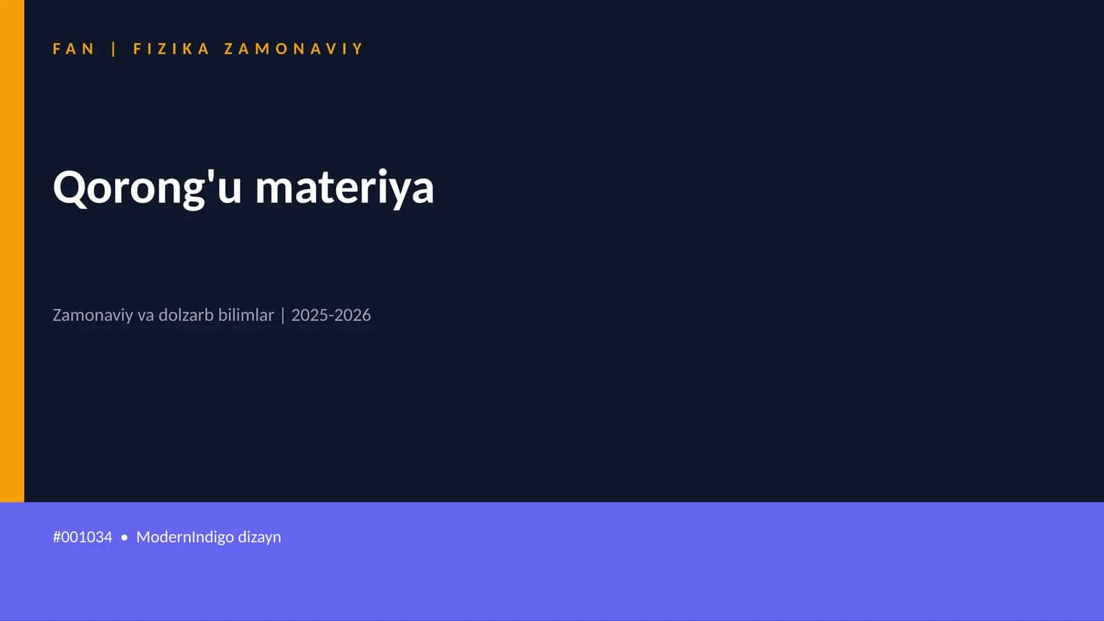 Qorong'u materiya