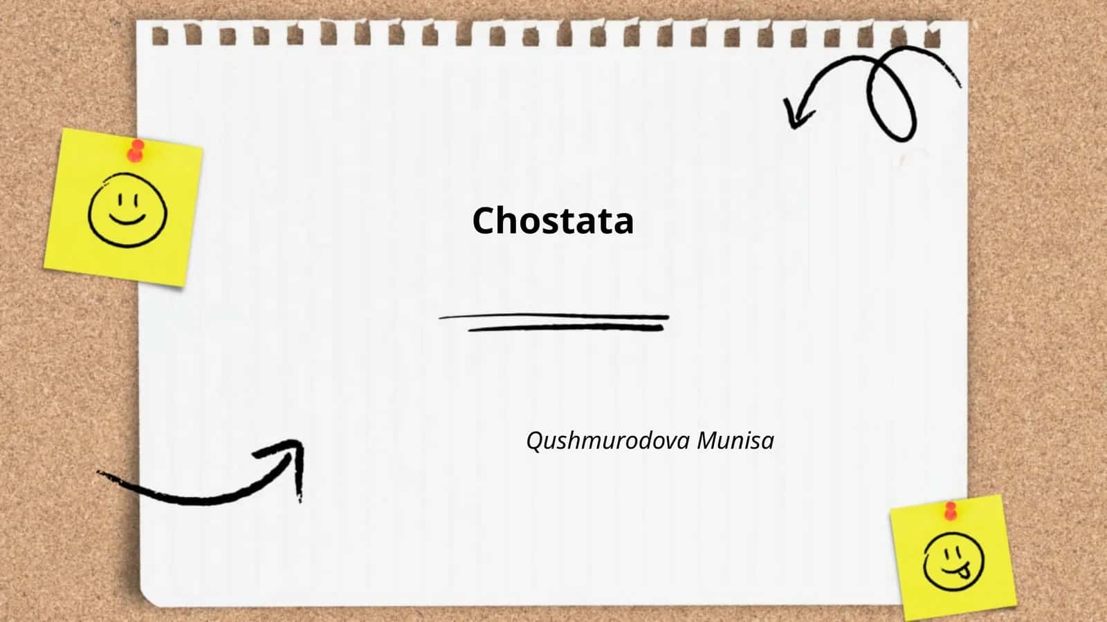 Chostata: ta'rifi va etimologiyasi