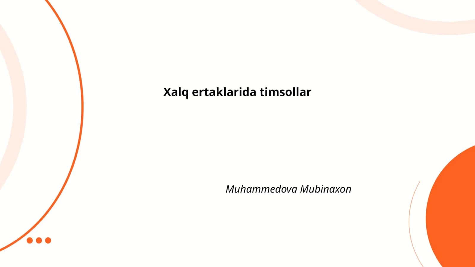 Xalq ertaklarida timsollar