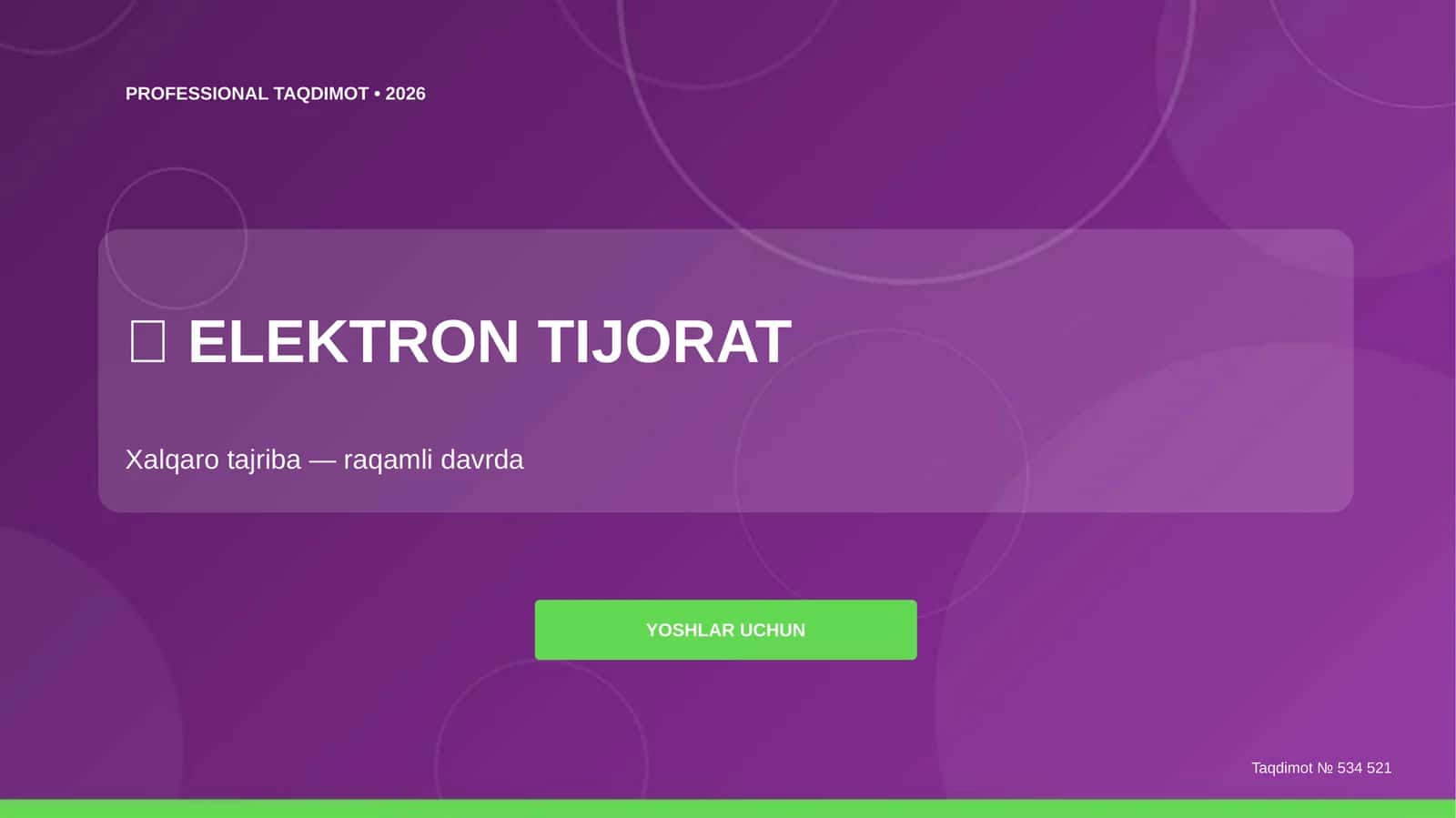 Elektron Tijorat: Xalqaro Tajriba (Raqamli Davrda) [Yoshlar Uchun]