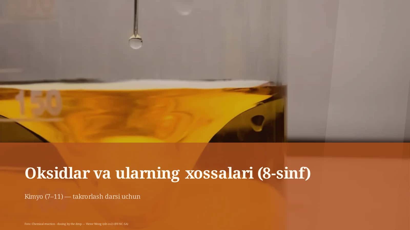 Oksidlar va ularning xossalari (8-sinf)