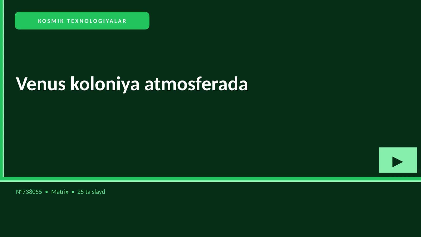 Venus koloniya atmosferada
