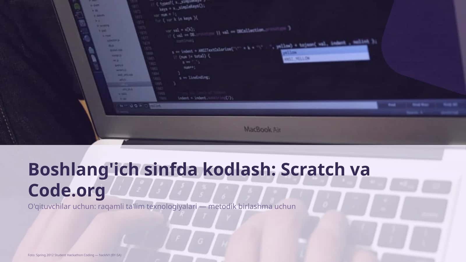 Boshlang'ich sinfda kodlash: Scratch va Code.org