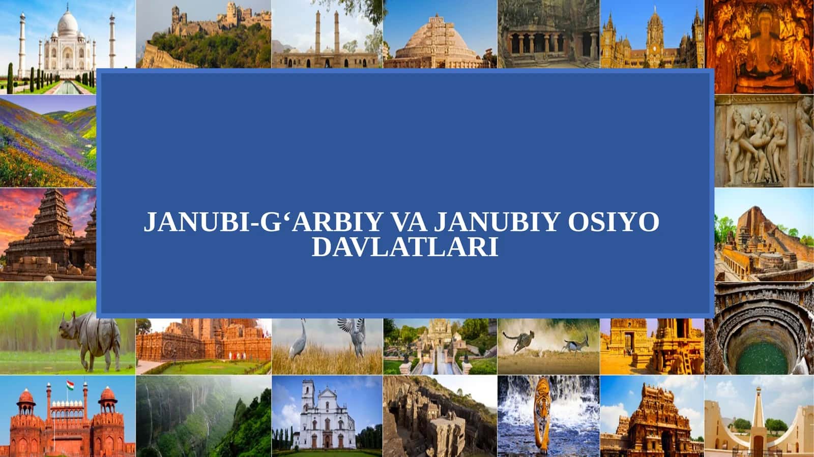 Janubi-G‘arbiy va Janubiy Osiyodavlatlari