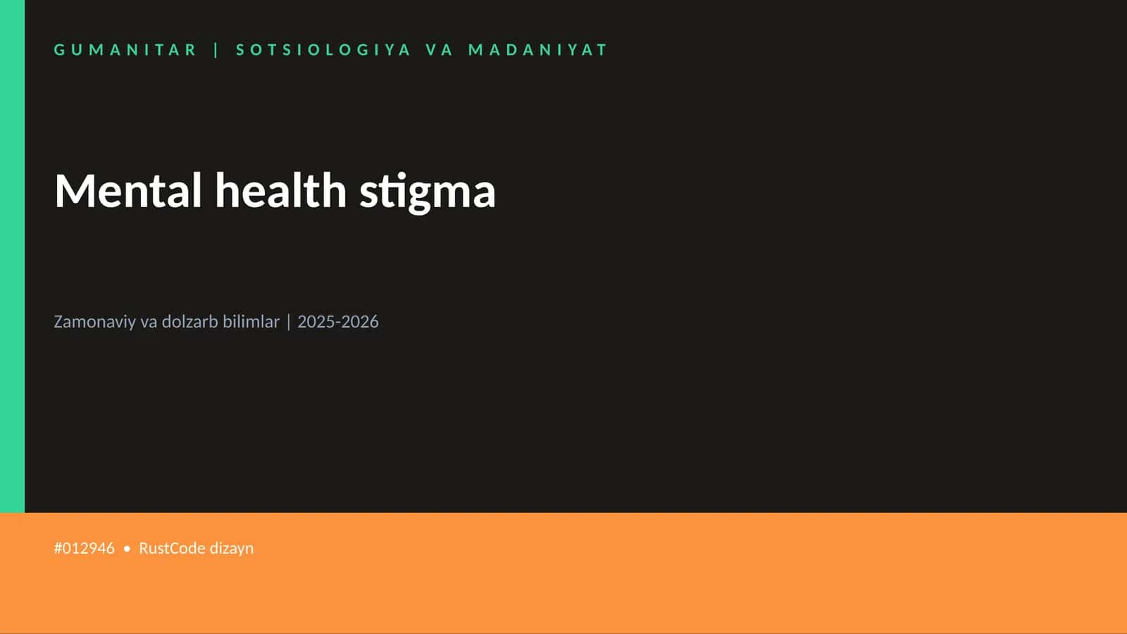Mental health stigma