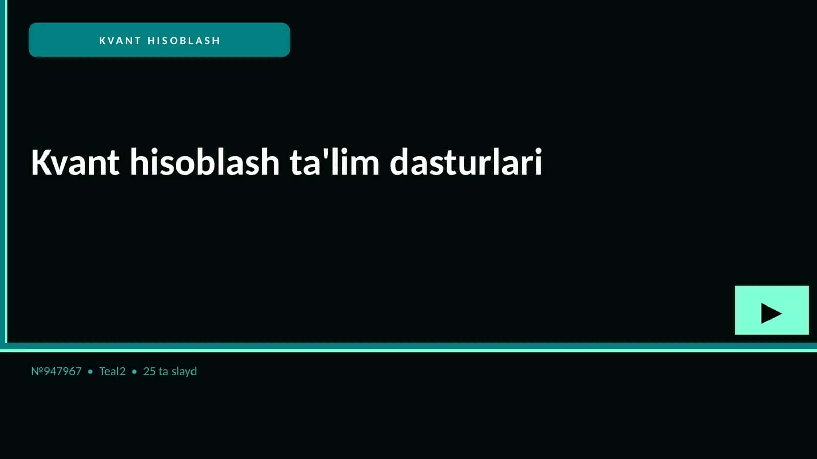 KVANT HISOBLASH