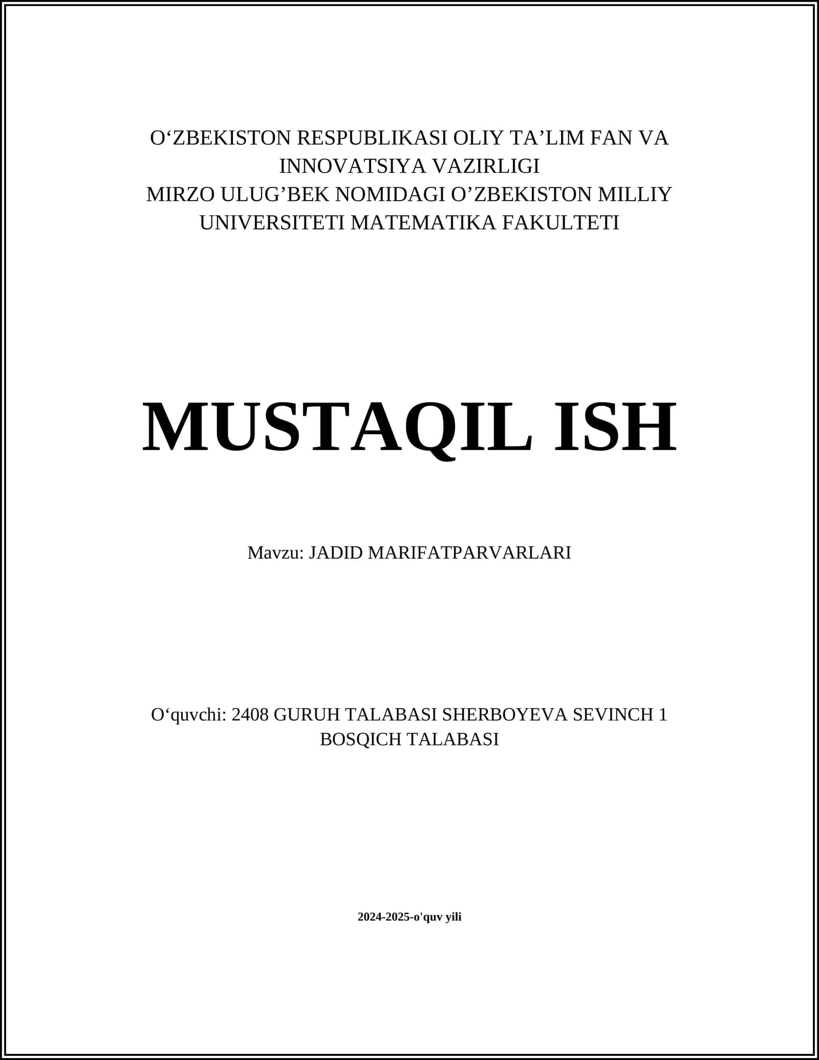 JADID MARIFATPARVARLARI