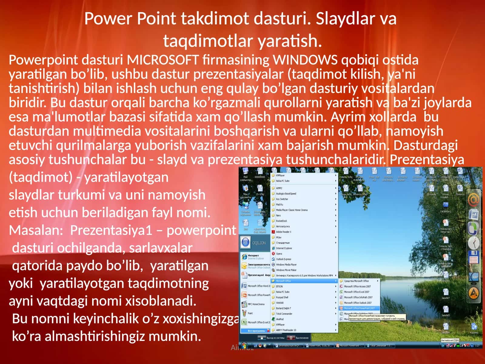 Power Point Takdimot Dasturi