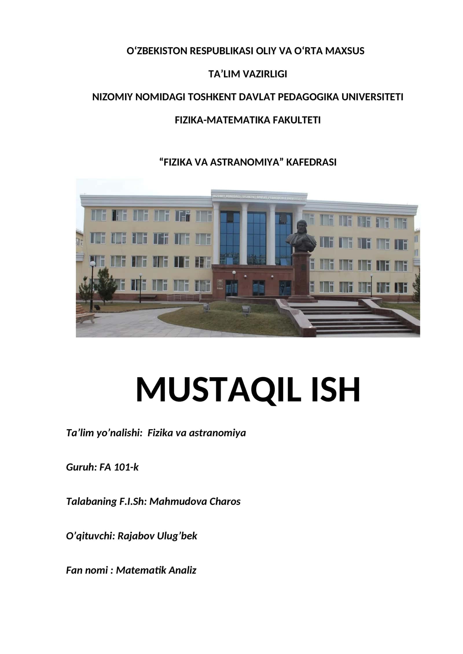Funksiya limiti