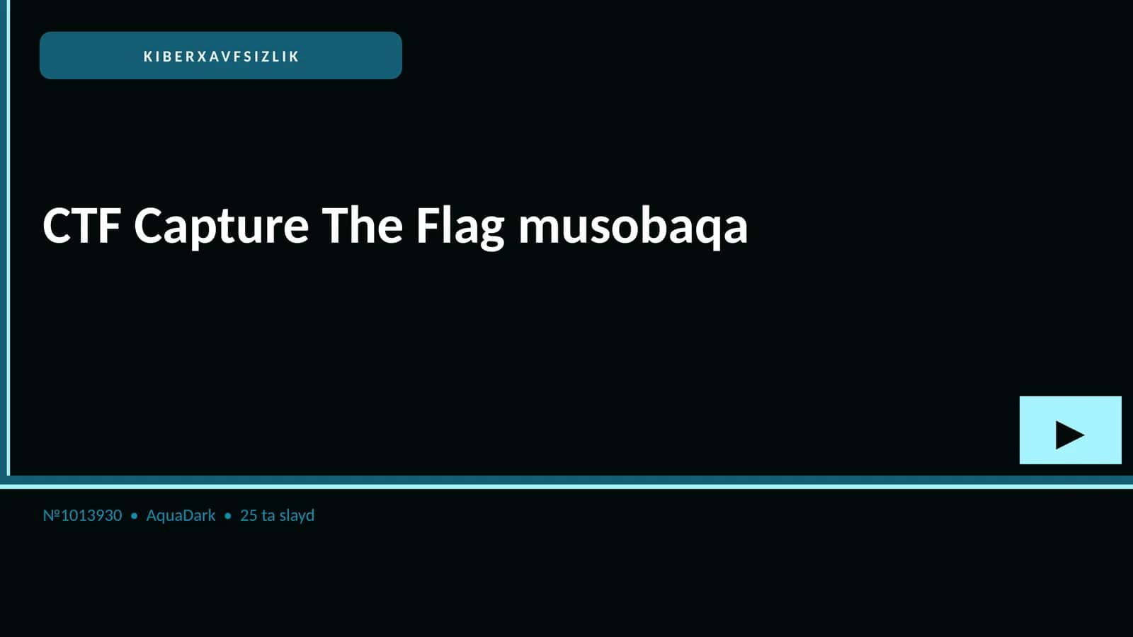 CTF Capture The Flag musobaqa