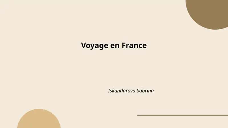 Voyage en France