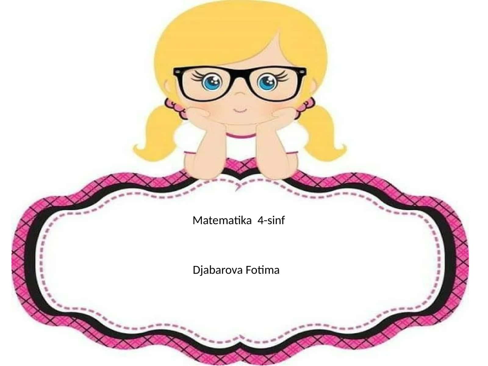 Matematika 4-sinf