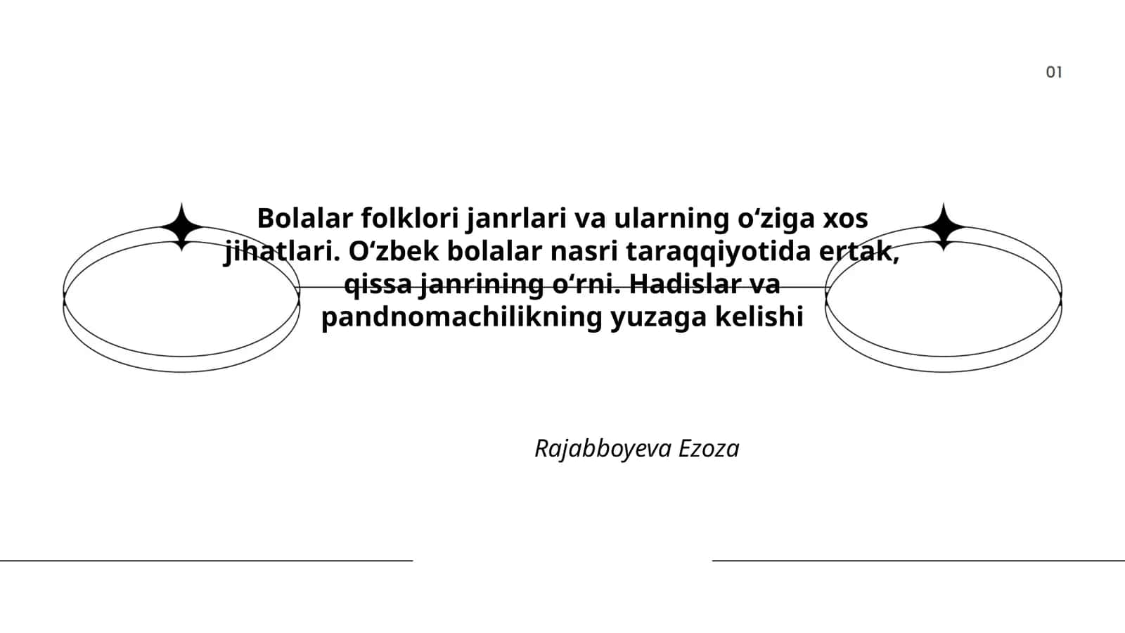 Bolalar folklori janrlari va ularning oʻziga xos jihatlari
