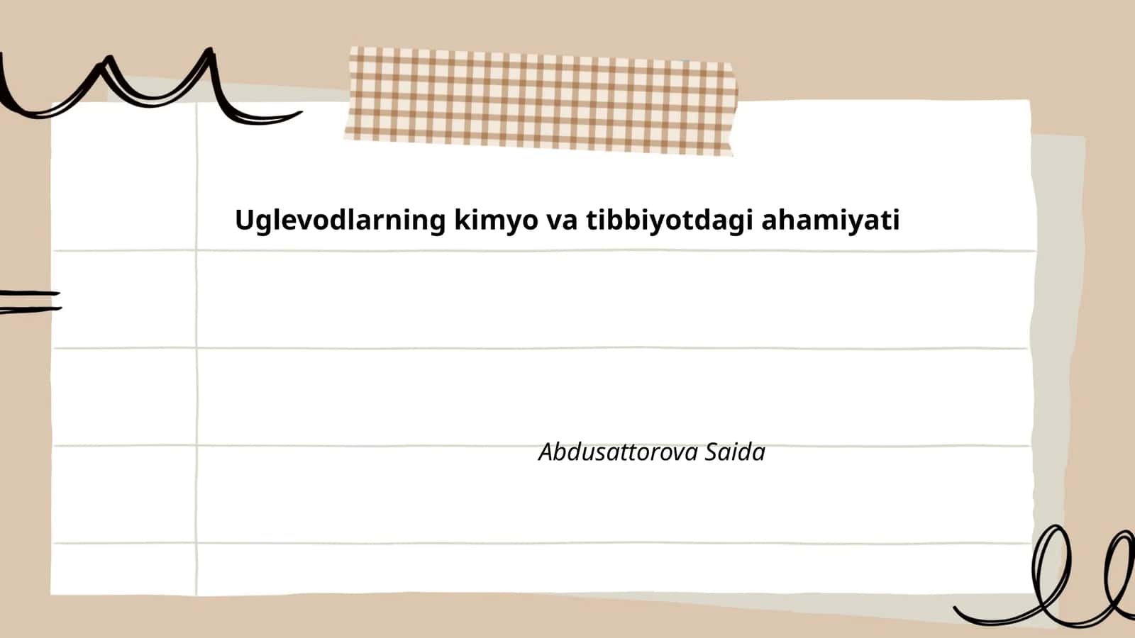 Uglevodlarning kimyo va tibbiyotdagi ahamiyati