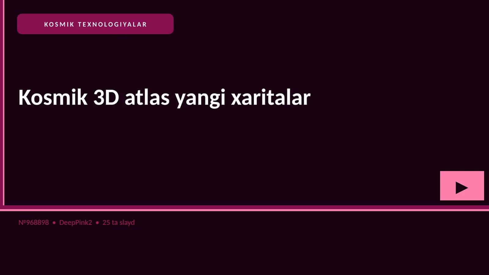 Kosmik 3D atlas yangi xaritalar