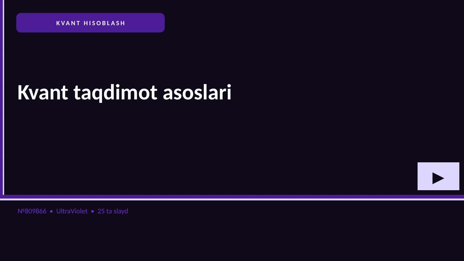 KVANT HISOBLASH