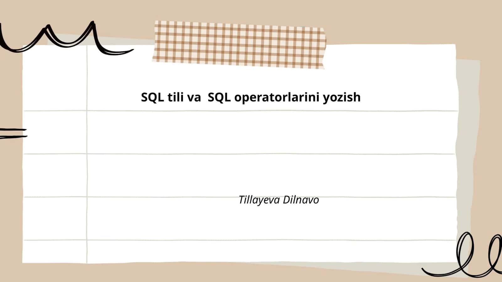 SQL asoslari
