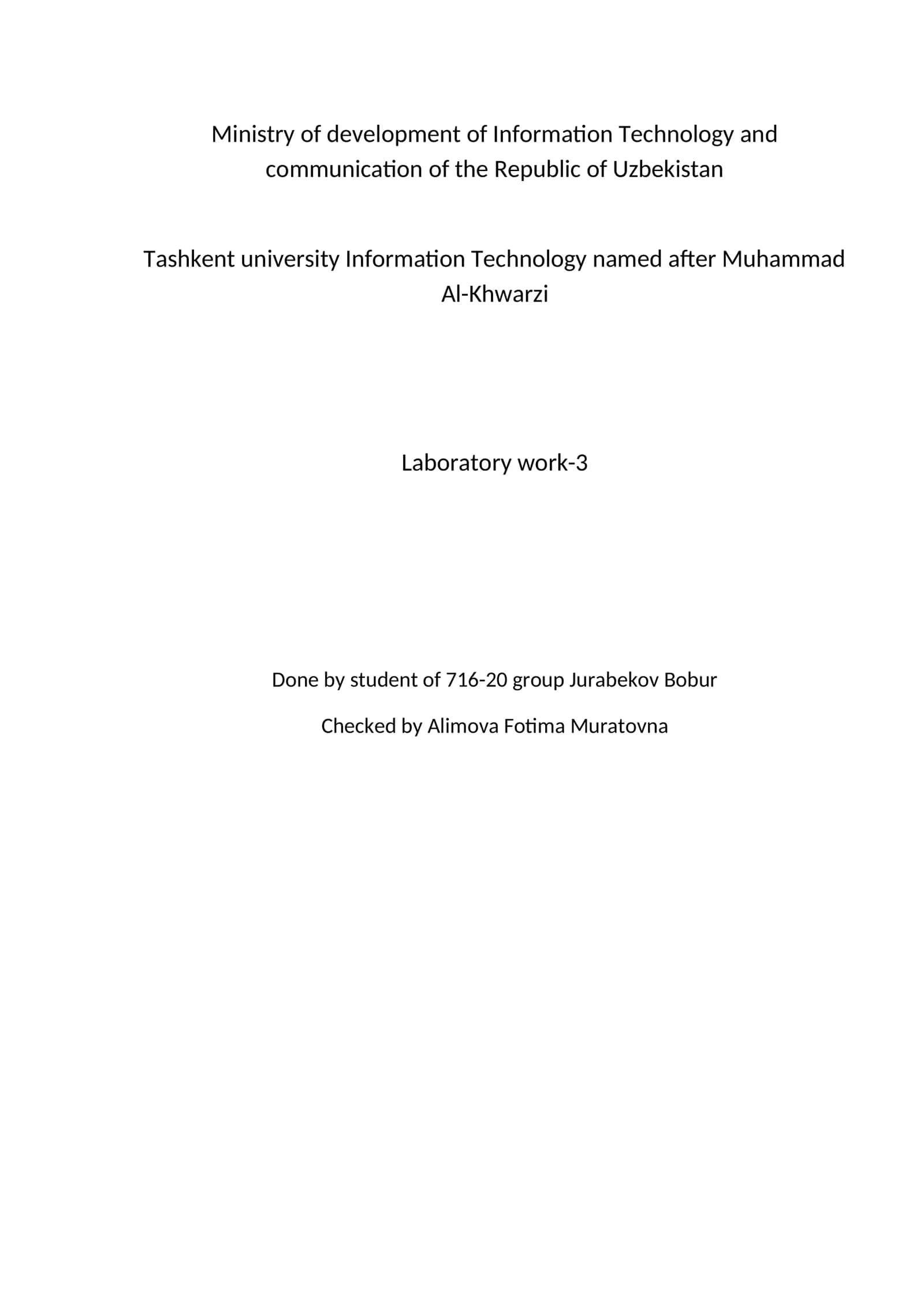 Laboratory work-3