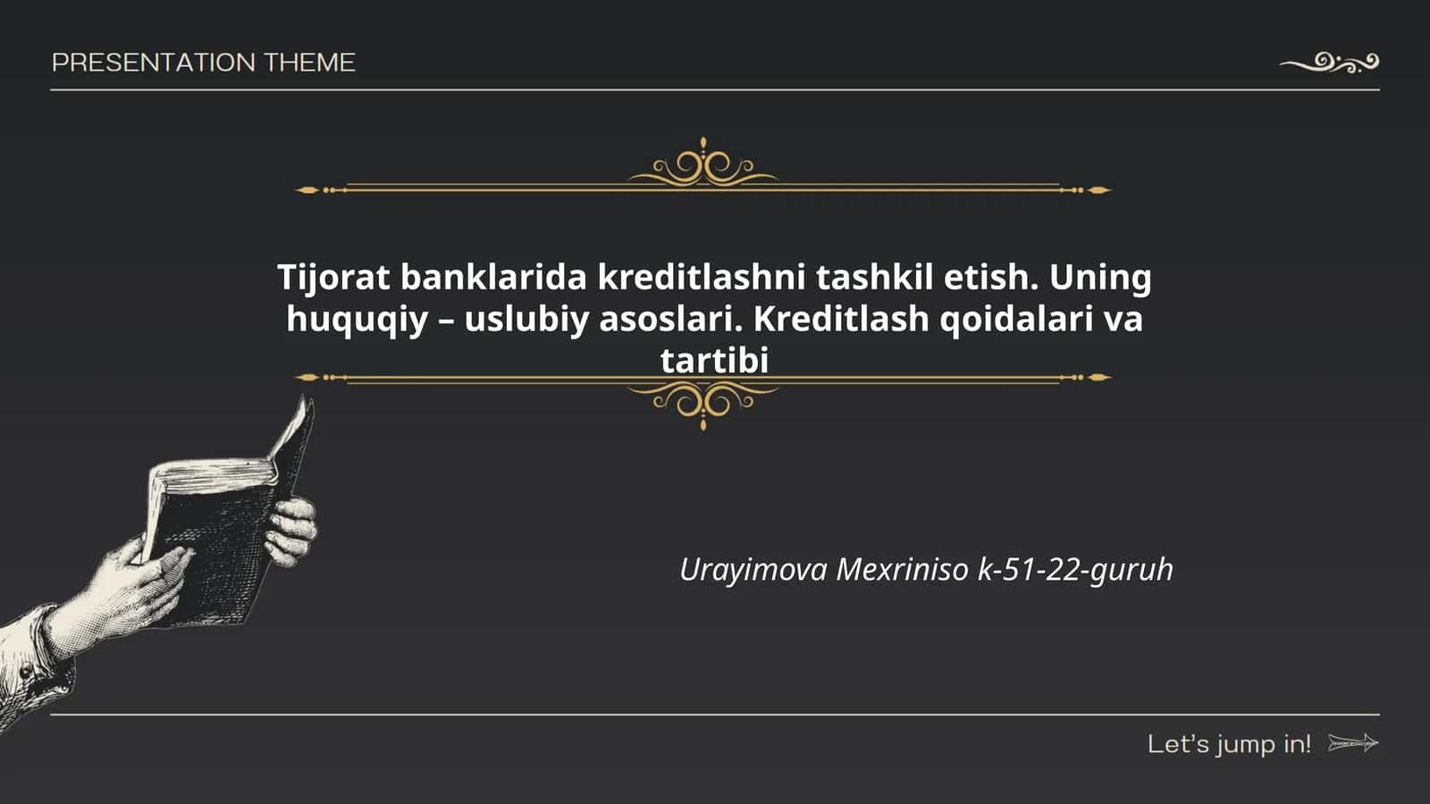 Tijorat banklarida kreditlashni tashkil etish