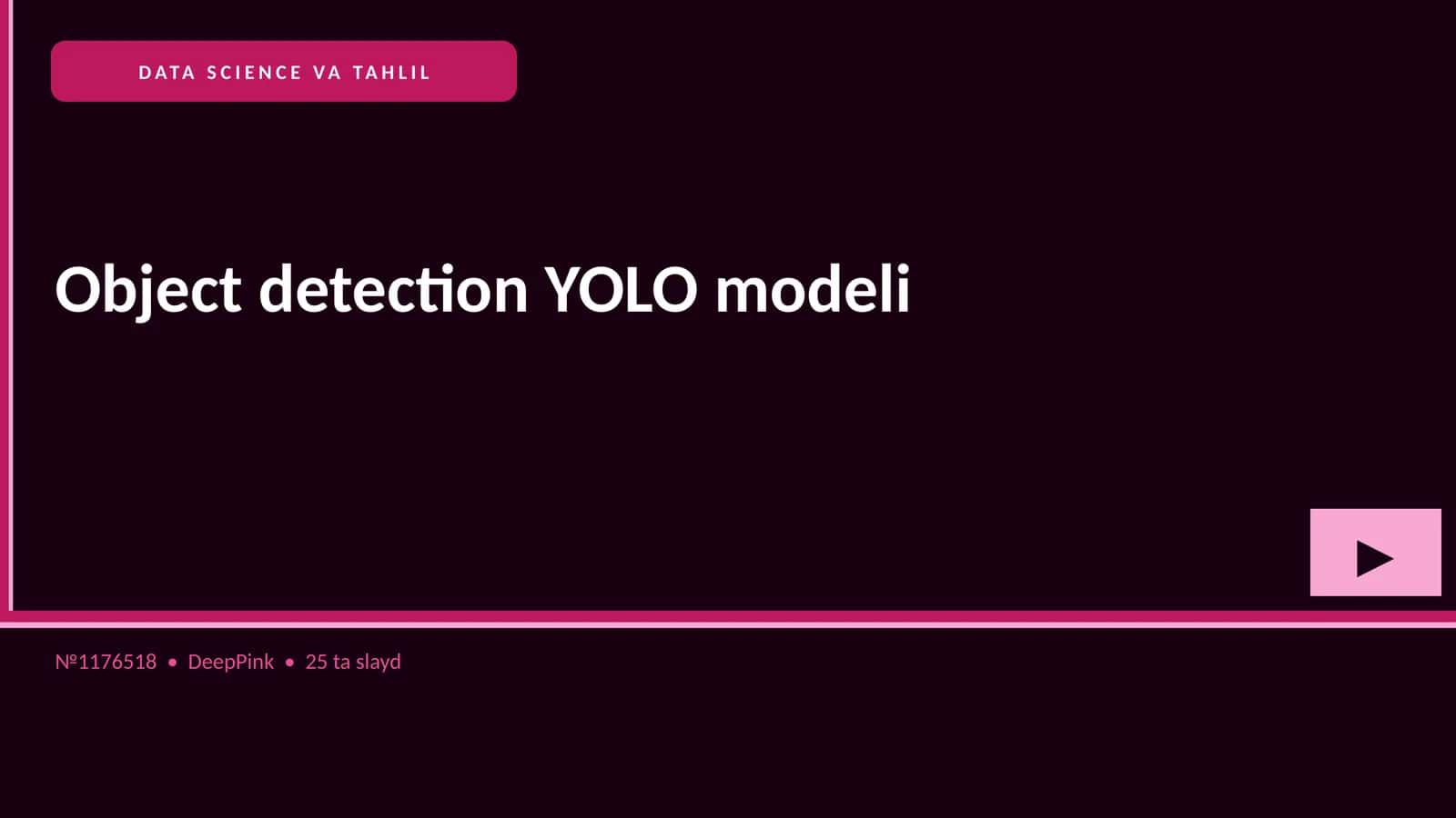 Object detection YOLO modeli