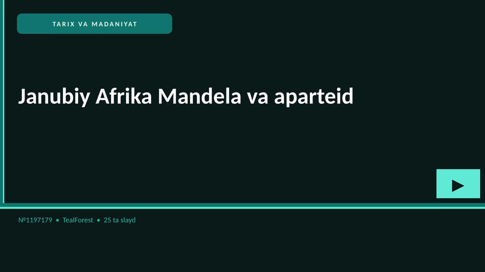 Janubiy Afrika Mandela va aparteid