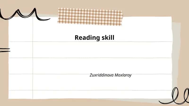 Reading skill
