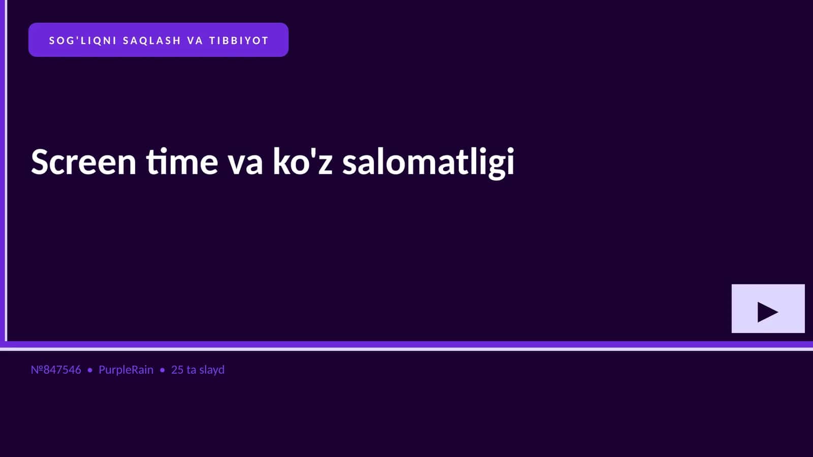 Screen time va ko'z salomatligi