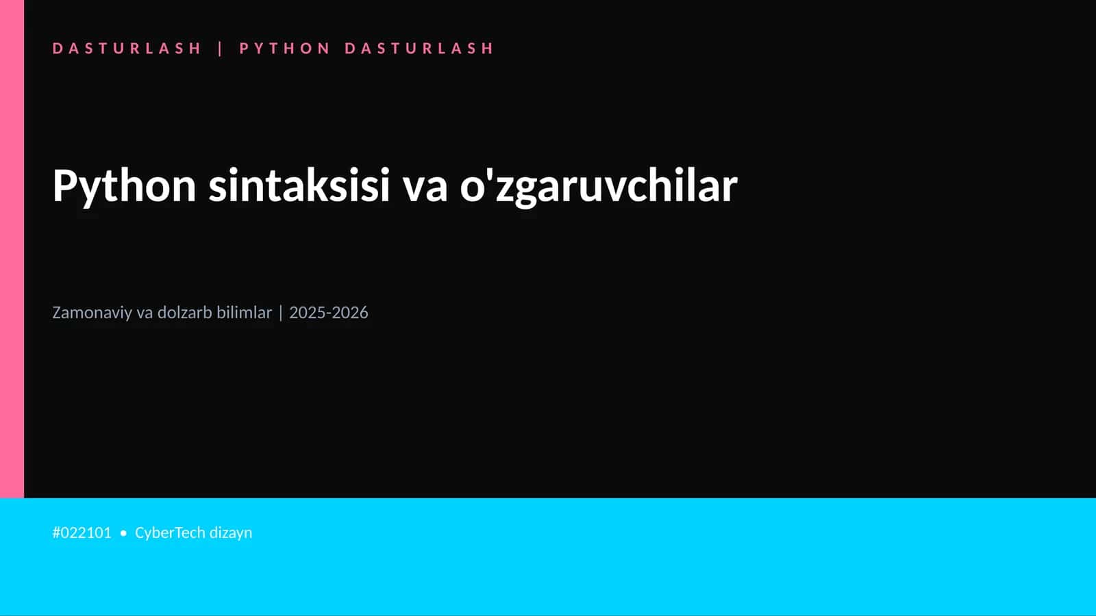 DASTURLASH | PYTHON DASTURLASH
