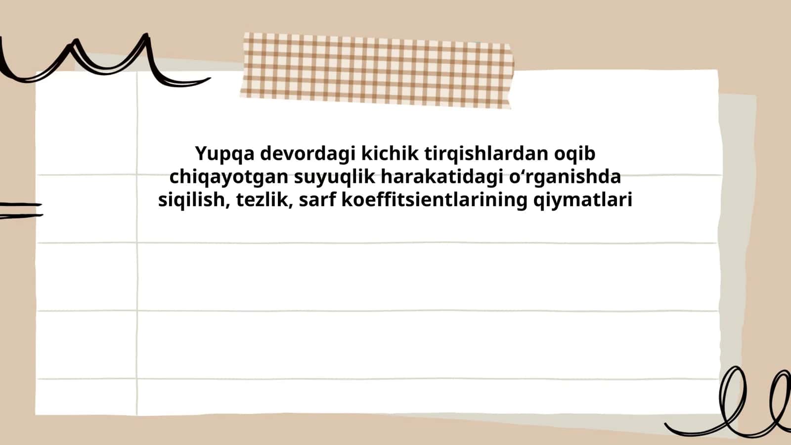 Yupqa devordagi tirqishlar