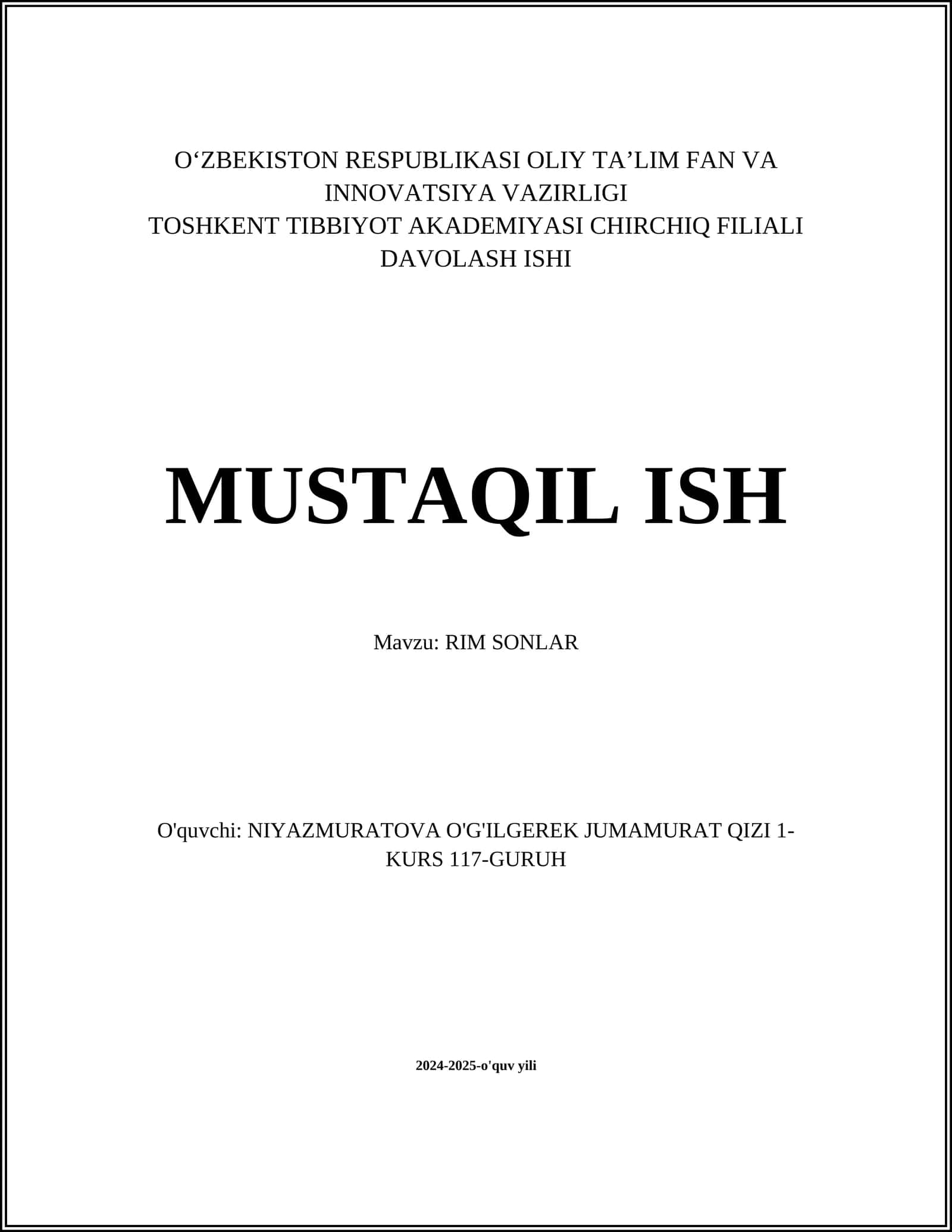 Rim sonlari