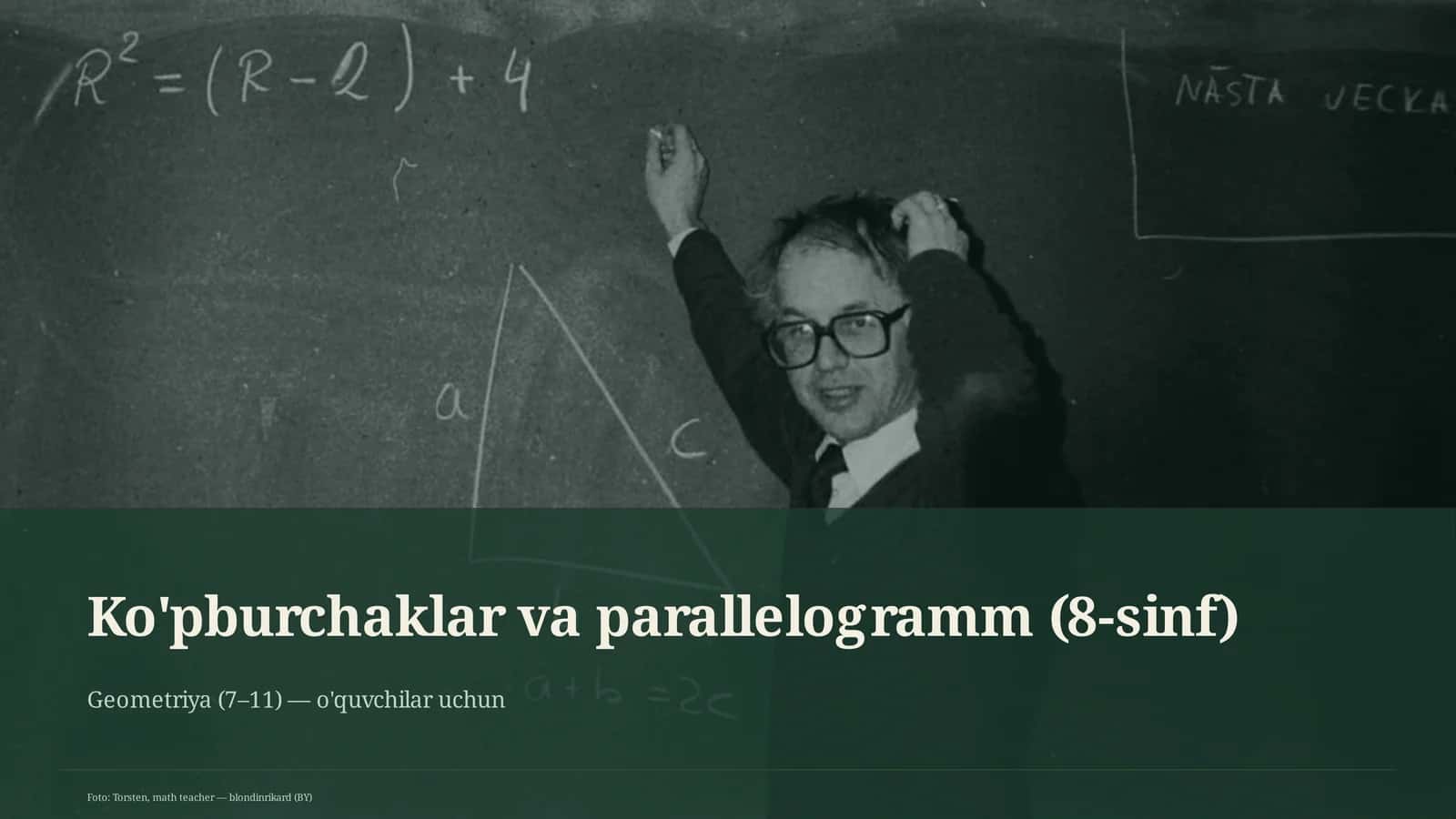 Ko'pburchaklar va parallelogramm (8-sinf)