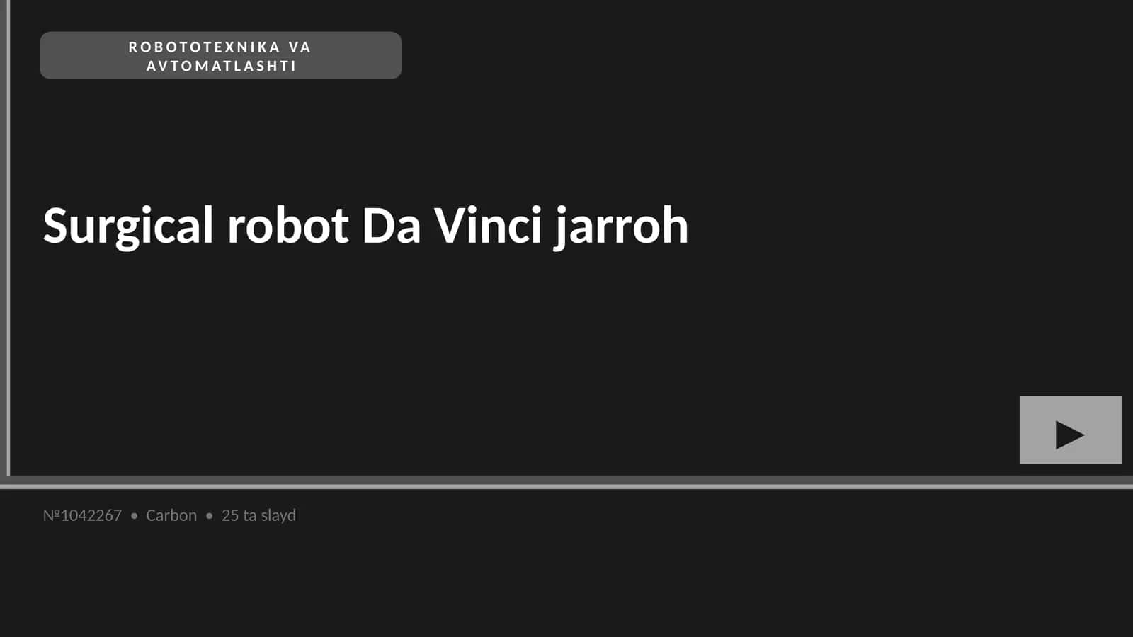 ROBOTOTEXNIKA VA AVTOMATLASHTI