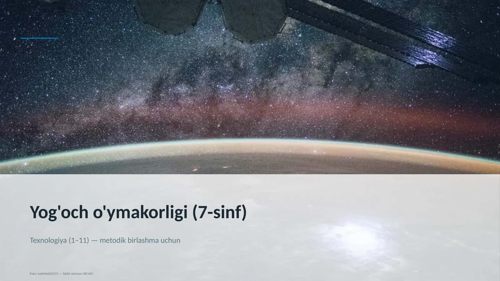 Yog'och o'ymakorligi (7-sinf)