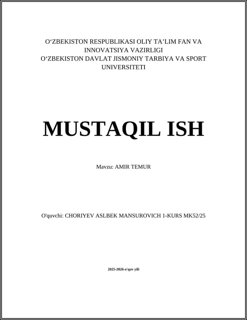 AMIR TEMUR