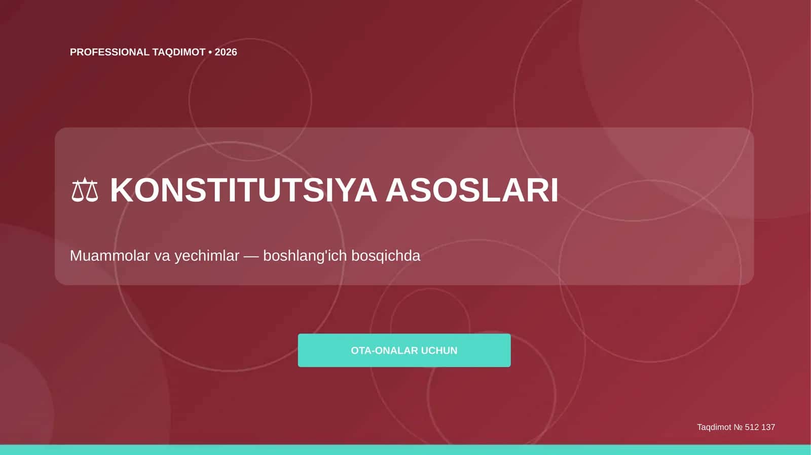 KONSTITUTSIYA ASOSLARI