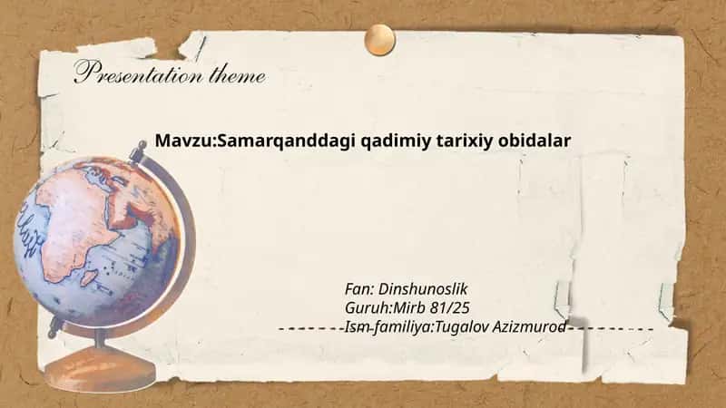 Samarqanddagi qadimiy tarixiy obidalar