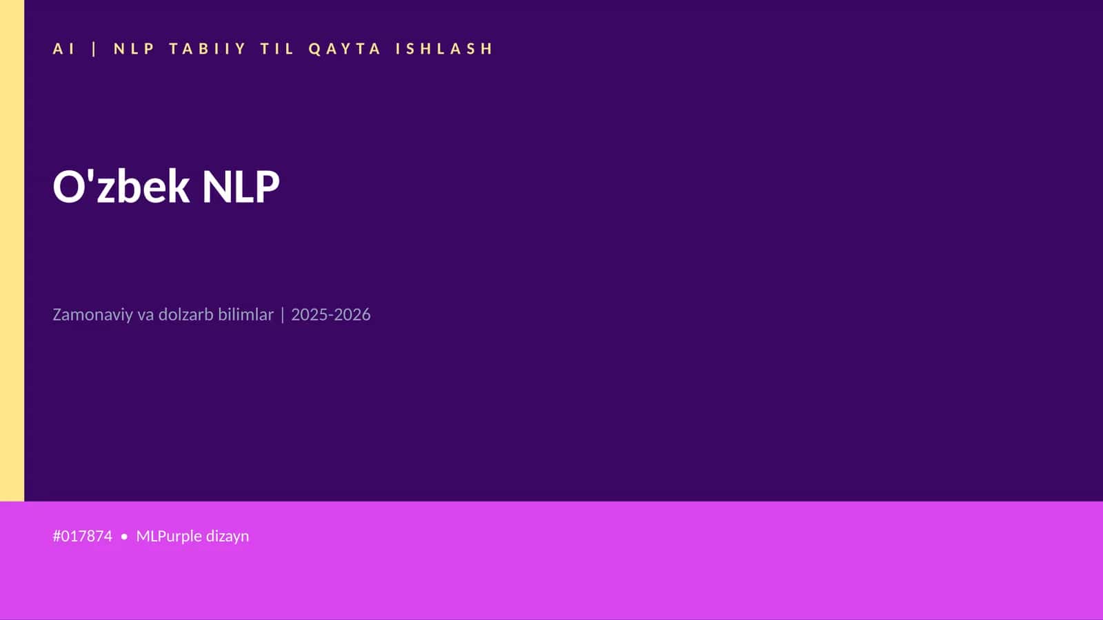 AI | NLP TABIIY TIL QAYTA ISHLASH