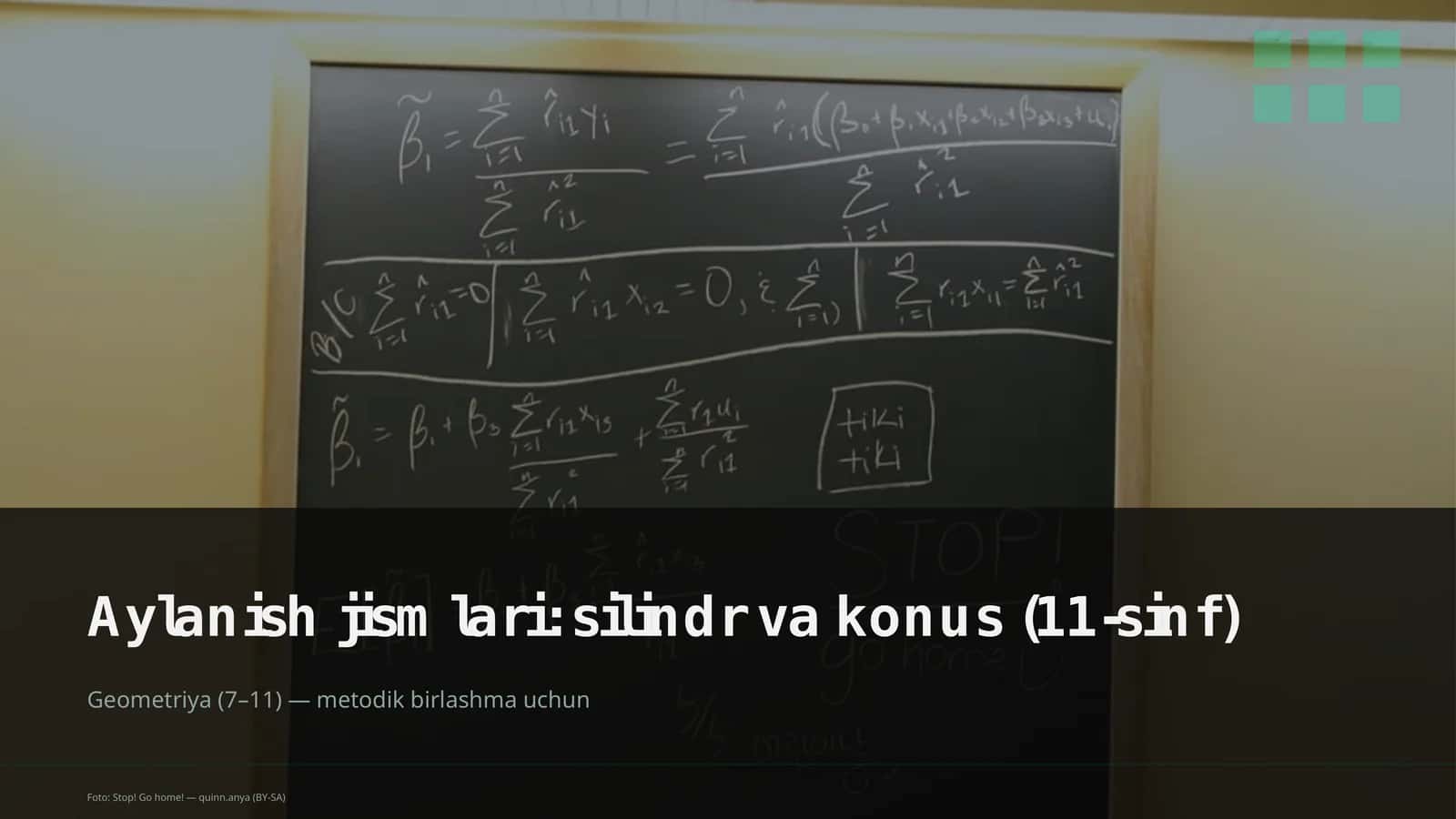 Aylanish jismlari: silindr va konus (11-sinf)
