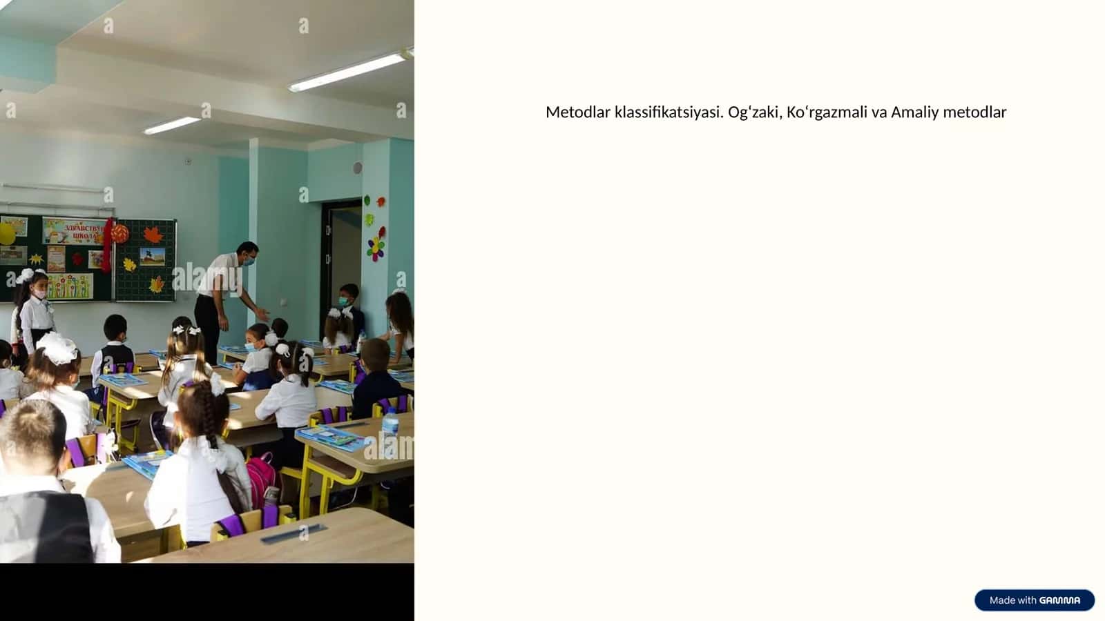 Metodlar klassifikatsiyasi. Og‘zaki, Ko‘rgazmali va Amaliy metodlar