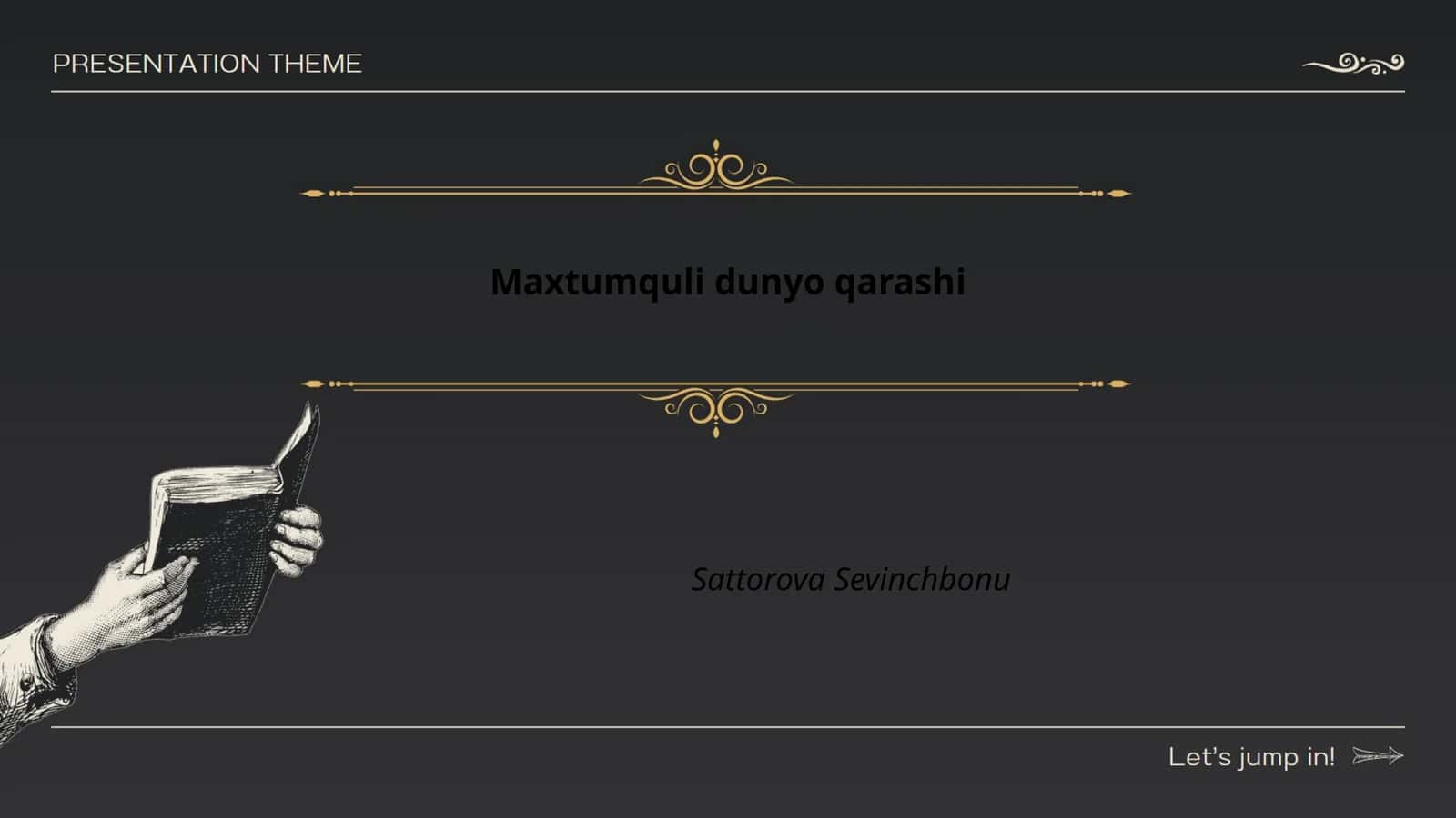 Maxtumquli dunyo qarashi