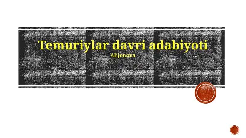 Temuriylar davri adabiyoti